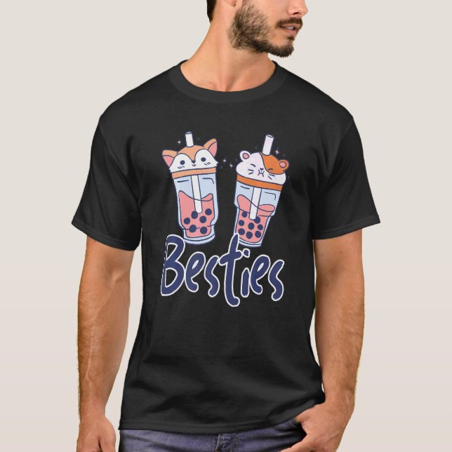 Camiseta Xícara De Chá Drinker Tea Break Xícara De Besties  (Frente)