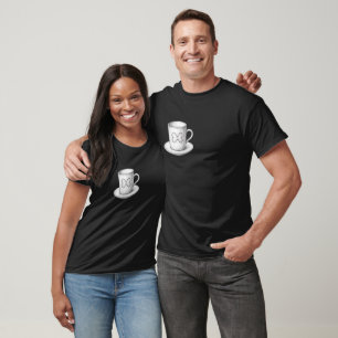 Camiseta Xícara de chá em arco de papel