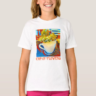 Camiseta Xícara De Flores De Café