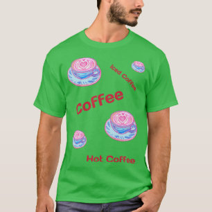 Camiseta Xícaras de café amante pastel cappuccino