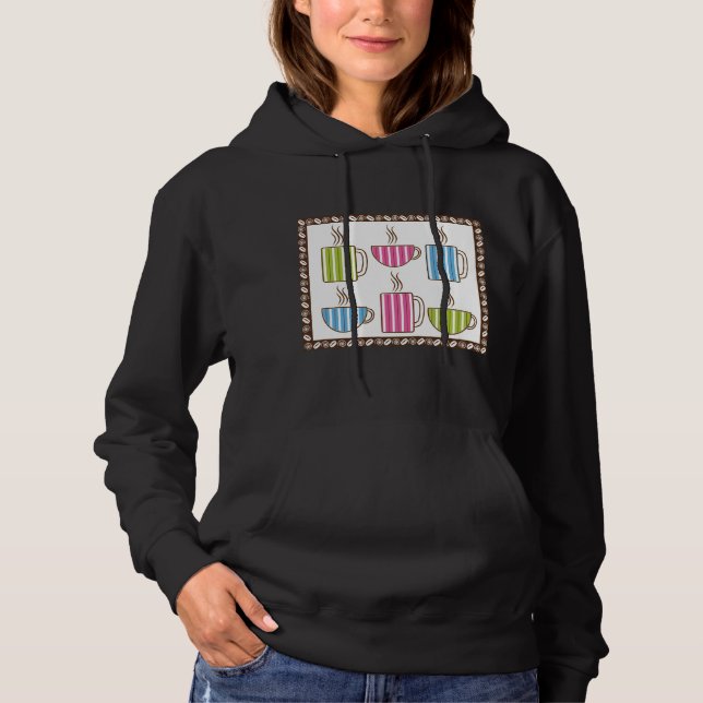 Camiseta Xícaras de Café com Listras Finas (Frente)