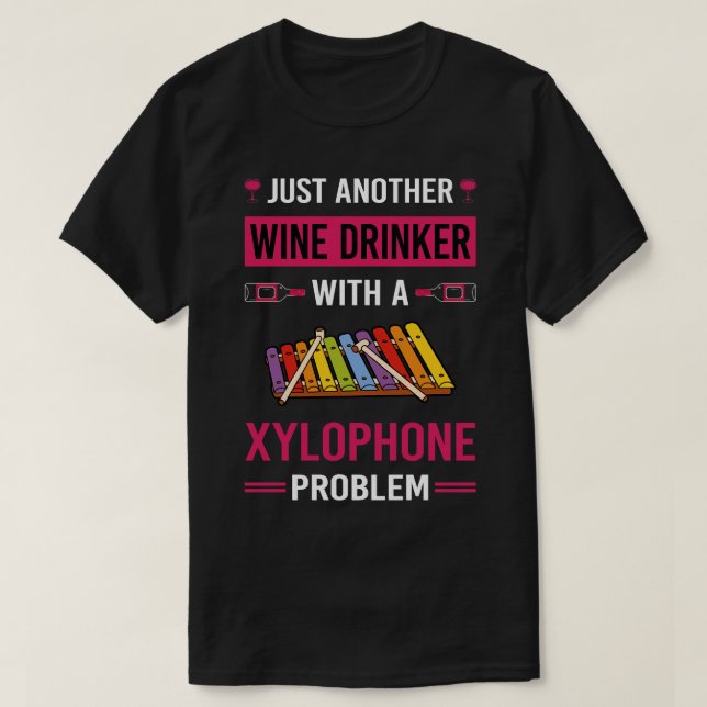 Camiseta Xilofone de Bebê-Vinho (Frente do Design)