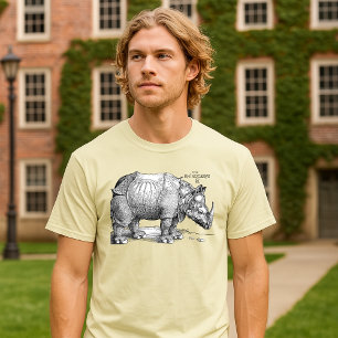 Camiseta Xilogravura de Rinoceronte por Albrecht Dürer 1515