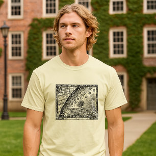 Camiseta Xilogravura Flammarion Era Vitoriana Arte Celestia