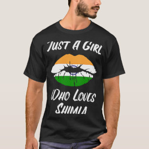 Camiseta Ximla lábios boca ama bandeira indiana