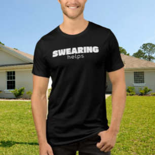 Camiseta Xingar Ajuda Citação Divertida de Alívio de Estres