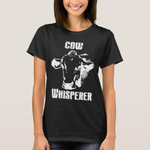 Camiseta Xisperador De Vaca Preto E Branco Para Mulheres