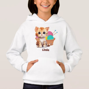 Camiseta xixos de fios de gatos pequenos e bonitos
