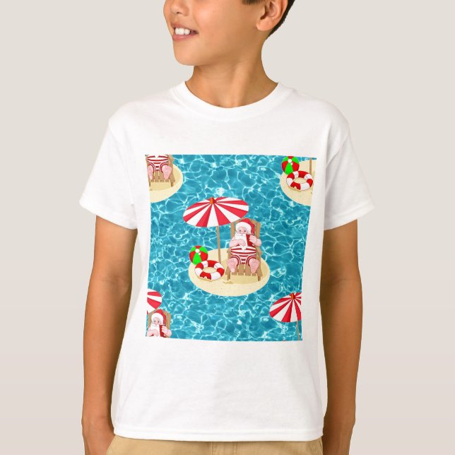 Camiseta xmas Beach santa claus (Frente)