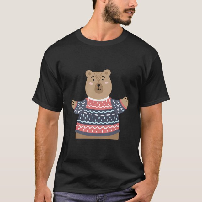 Camiseta Xmas Bear Feio De Natal Gi (Frente)