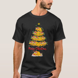 Camiseta Xmas Correspondendo Papais noeis Tricerátops Dinos