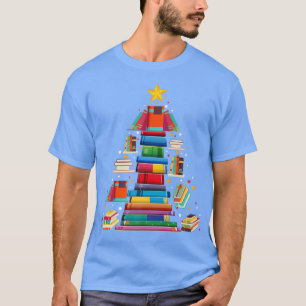 Camiseta Xmas Cute Books Admite Livros Feriados Engraçados 