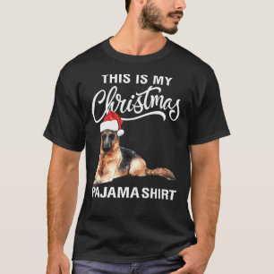 Camiseta Xmas da família de Natal do Cão german shepherd