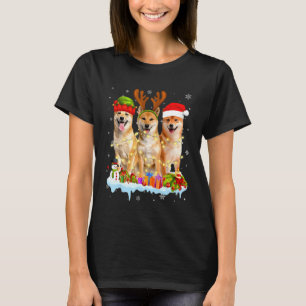 Camiseta Xmas de Natal Leve do Shiba Inu Santa