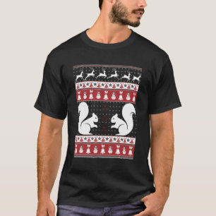 Camiseta Xmas de Suor de Natal Feio de Esquilo