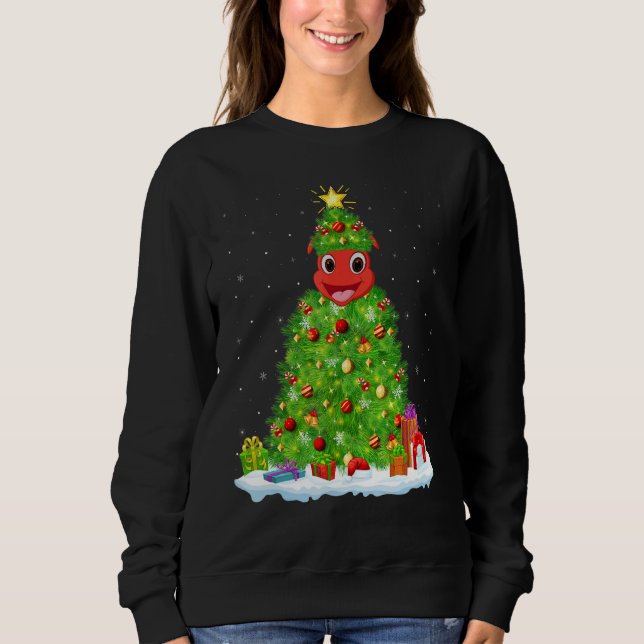 Camiseta Xmas Decorations Lights Santa Ant Christmas Tree (Frente)