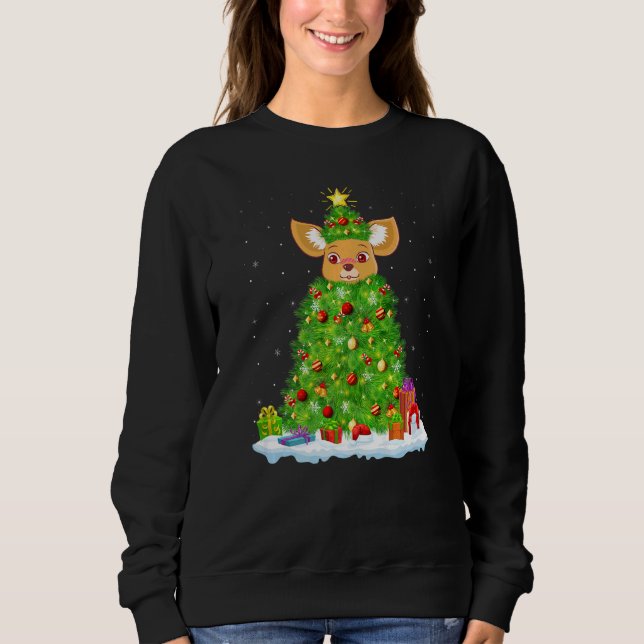 Camiseta Xmas Decorations Lights Santa Fennec Fox Christmas (Frente)