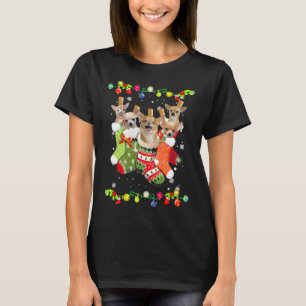Camiseta Xmas Dog Chihuahua Christmas Lights