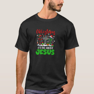 Camiseta Xmas Engraçado Tudo Sobre Jesus Papais noeis Bonit