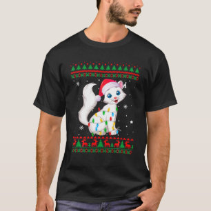 Camiseta Xmas Feio Suor Luzes De Natal Gato Amor Gatinho