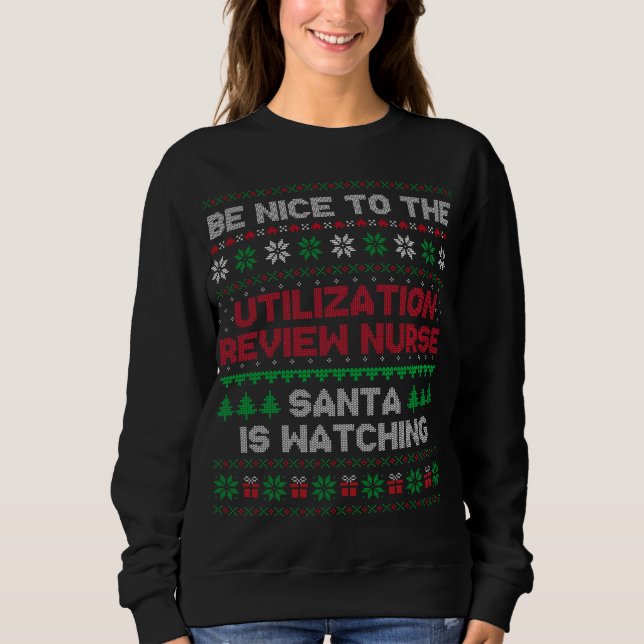 Camiseta Xmas Gift Utilization Review Enfermeira Ugly Sweat (Frente)