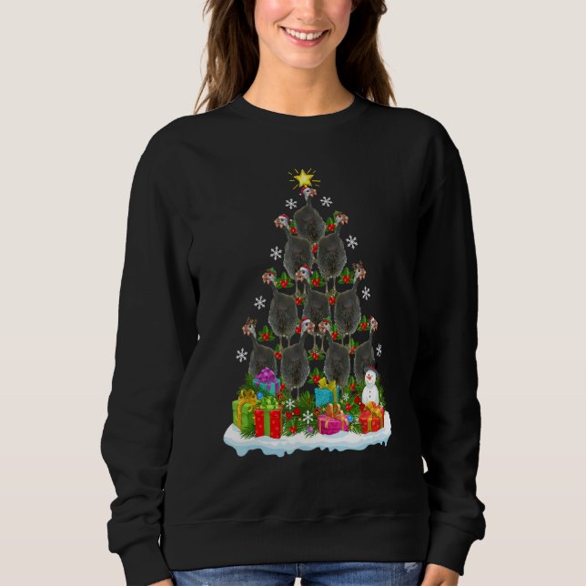 Camiseta Xmas Holiday   Guinea Fowl Bird Christmas Tree (Frente)