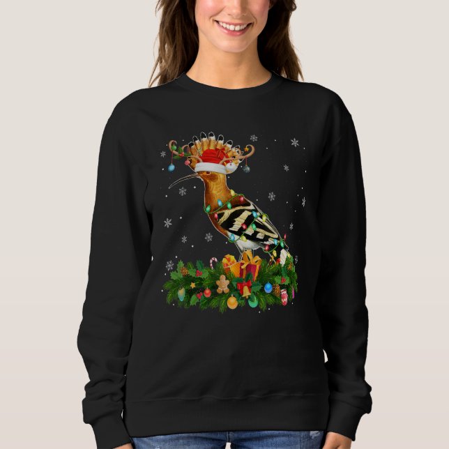 Camiseta Xmas Holiday Reindeer Hat Santa Hoopoes Bird Chris (Frente)