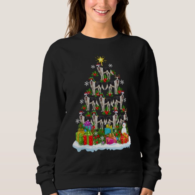 Camiseta Xmas Holiday   Santa Border Collie Dog Christmas T (Frente)