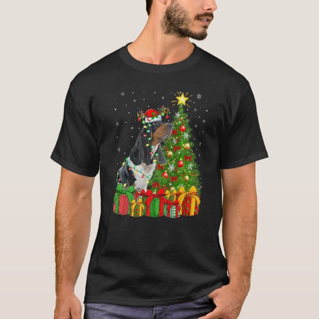 Camiseta Xmas Holiday Santa Rhodesian Ridgeback Dog Christm (Frente)