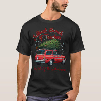 Camiseta Xmas Jolliest Bunch De Professores Neste Lado Do S