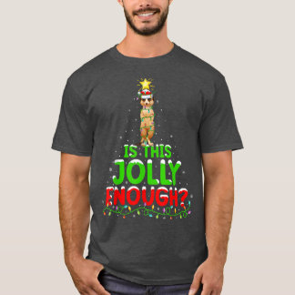 Camiseta Xmas Lighting É Jolly O Suficiente Meerkat Christm