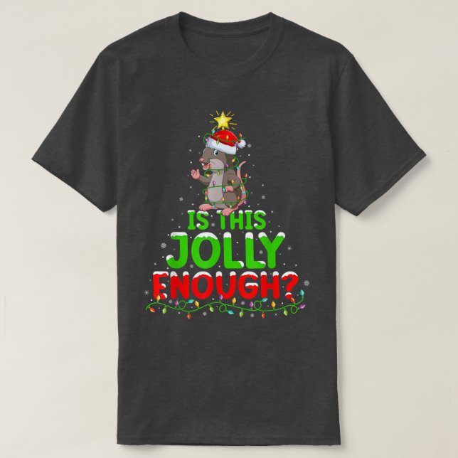 Camiseta Xmas Lighting É Jolly Suficiente No Natal T (Frente do Design)