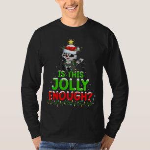 Camiseta Xmas Lighting É Um Jolly Chega De Raccoon