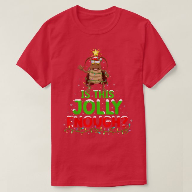 Camiseta Xmas Lighting É Uma Barata Suficiente, Chris (Frente do Design)