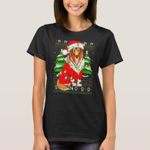 Camiseta Xmas Lighting Papais noeis feias de Sheepdog Natal