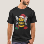 Camiseta Xmas Lighting Santa Hat Bumble Bee Christmas<br><div class="desc">Xmas Lighting Santa Hat Bumble Bee Christmas</div>