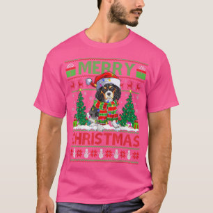 Camiseta Xmas Lighting Ugly Cavalier King Charles Spaniel C