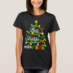 Camiseta Xmas Lights Mele Kalikimaka Tarte de Natal no Hava