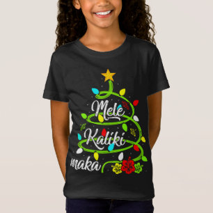 Camiseta Xmas Lights Mele Kalikimaka Tarte de Natal no Hava