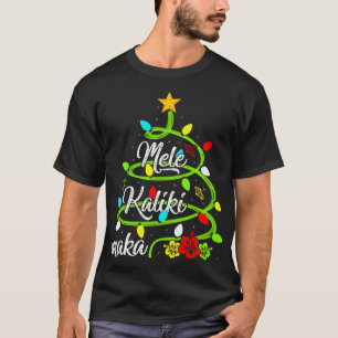 Camiseta Xmas Lights Mele Kalikimaka Tarte de Natal no Hava