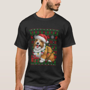 Camiseta Xmas Lights Ugly Santa Hat Cristo Belga