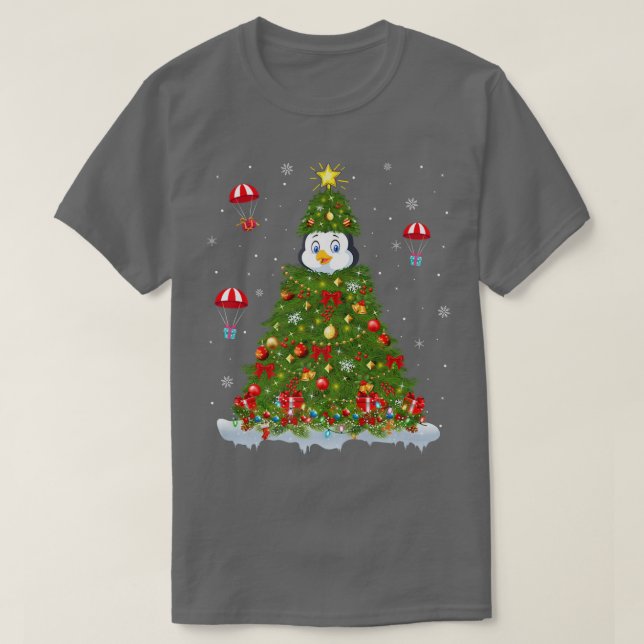 Camiseta Xmas Luzes Correspondentes à Família Engraçada Pen (Frente do Design)