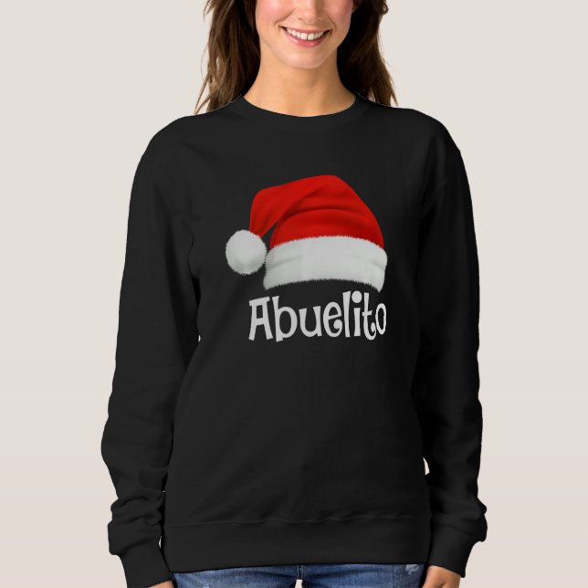 Camiseta Xmas Pajama Group Matching Abuelito Christmas Hat (Frente)