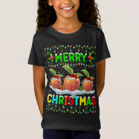Xmas Peaches Fruta Iluminando Cristo de Feliz Sant