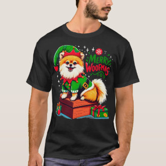 Camiseta Xmas Pomeraniano