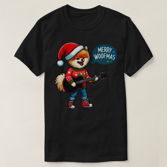 Camiseta Xmas Pomeraniano 1 (Frente do Design)