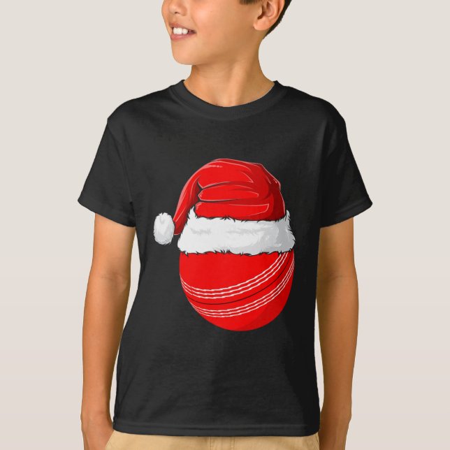 Camiseta Xmas Santa Hat Christmas Cricket  (Frente)