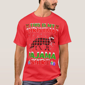 Camiseta Xmas Santa Hat Este É O Meu Pajama De Natal