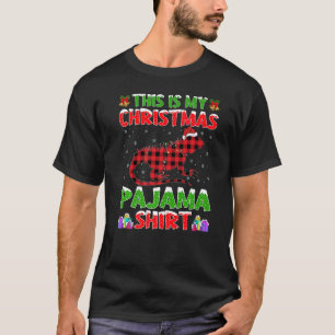 Camiseta Xmas Santa Hat Este É O Meu Pajama De Natal Iguana