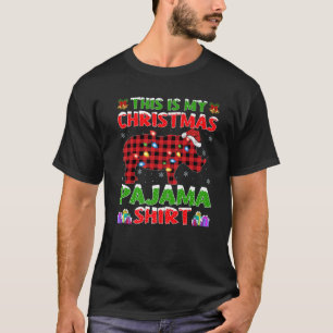 Camiseta Xmas Santa Hat Este É O Meu Pajama De Natal Rino